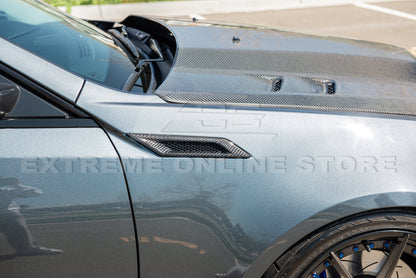 2009-15 Cadillac CTS-V Dry Carbon Fiber Side Bumper Fender Vents image 13