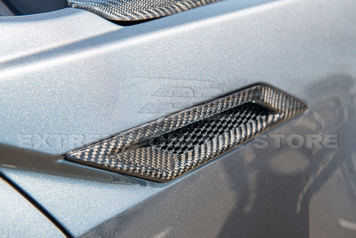 2009-15 Cadillac CTS-V Dry Carbon Fiber Side Bumper Fender Vents image 14