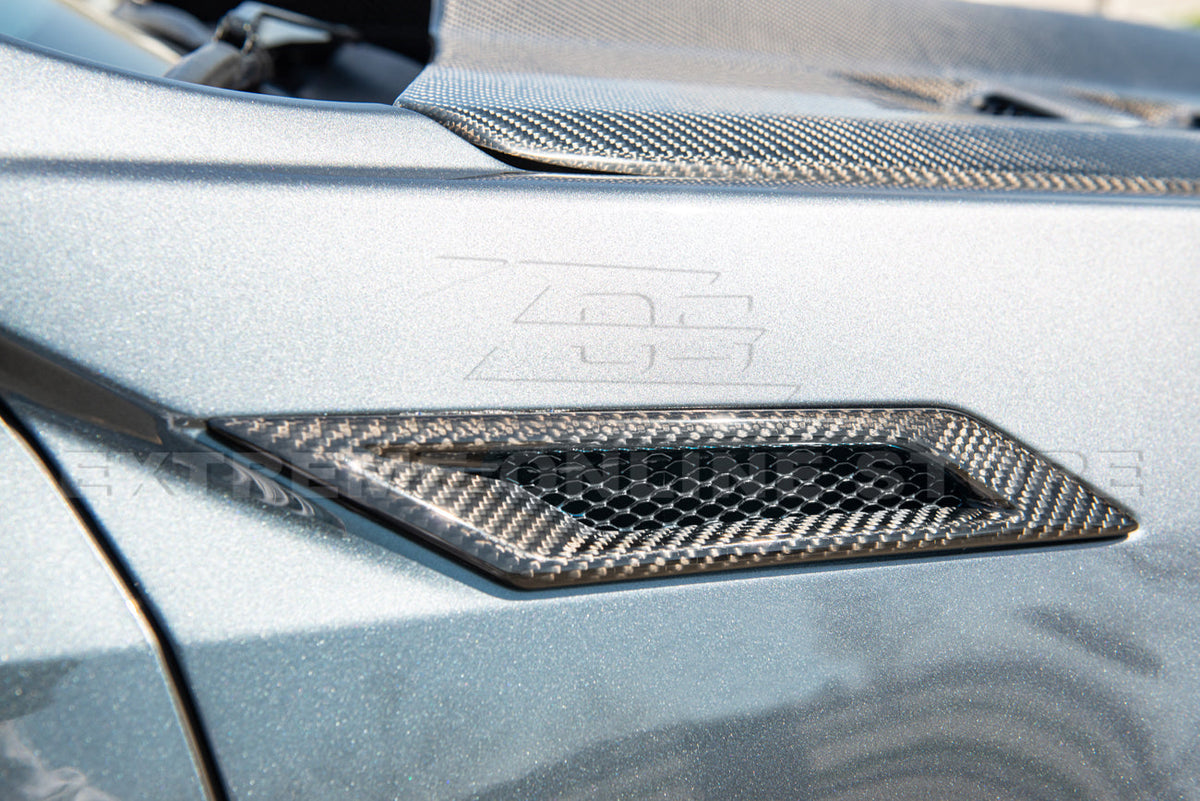 2009-15 Cadillac CTS-V Dry Carbon Fiber Side Bumper Fender Vents image 15