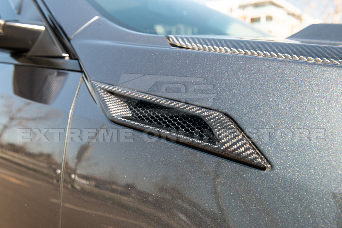 2009-15 Cadillac CTS-V Dry Carbon Fiber Side Bumper Fender Vents image 9
