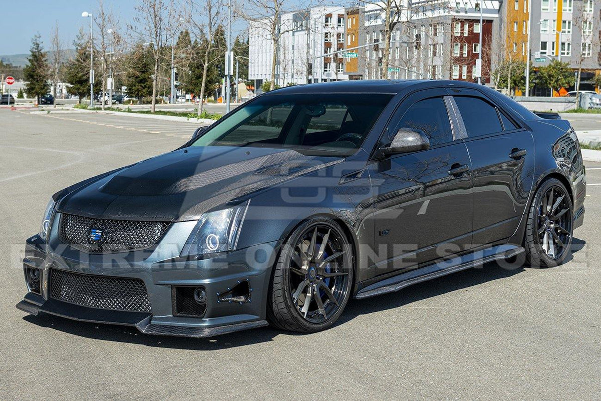 2009-15 Cadillac CTS-V Sedan / Wagon Carbon Fiber Side Skirts image 7