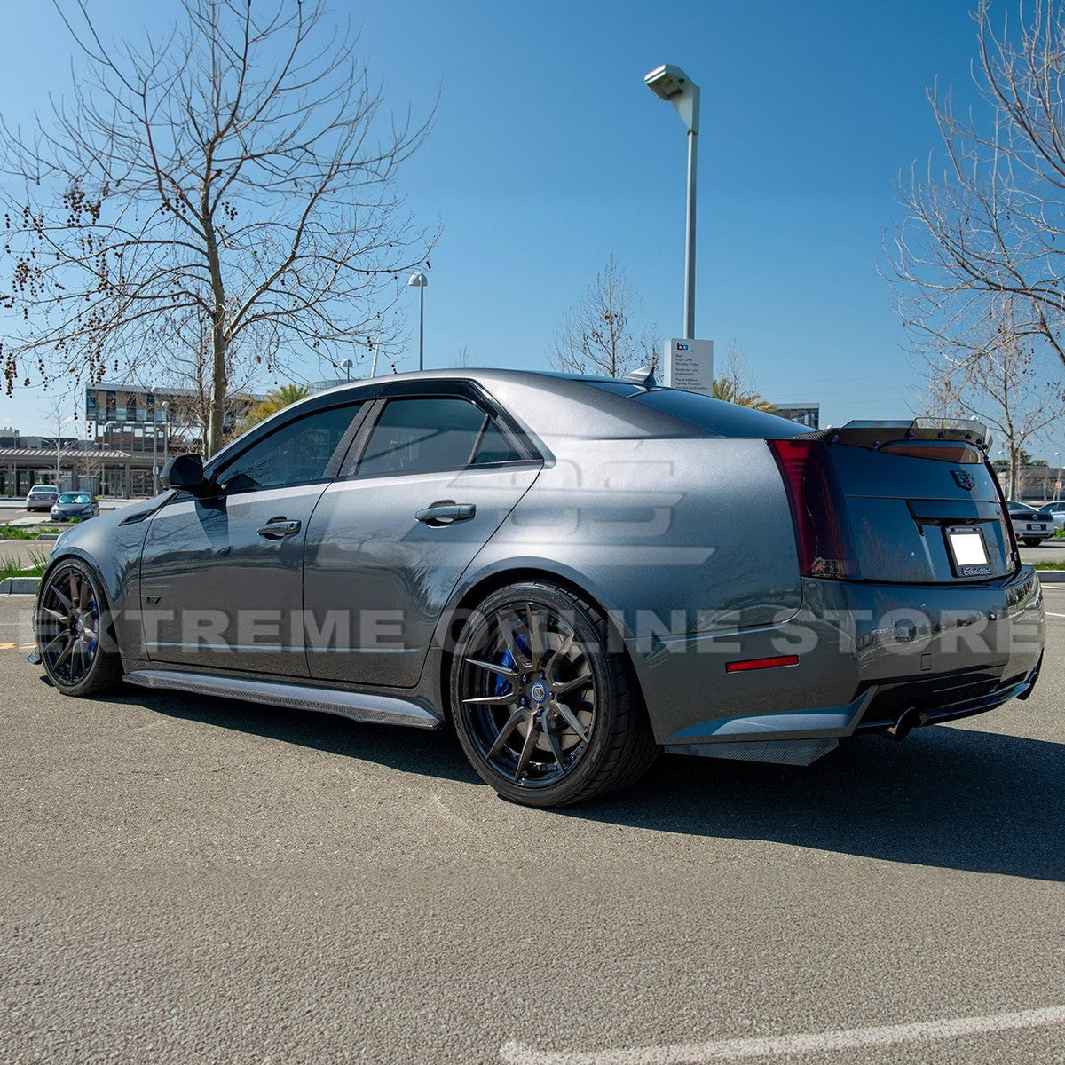 2003-08 Cadillac CTS-V | CARBON FIBER Package Front Lip Splitter & Side Skirts image 7