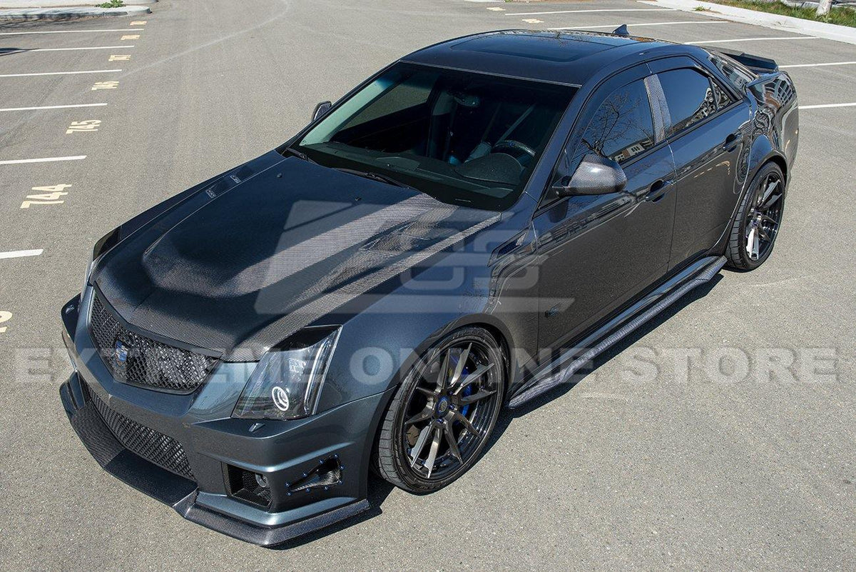 2009-15 Cadillac CTS-V Sedan / Wagon Carbon Fiber Side Skirts image 6