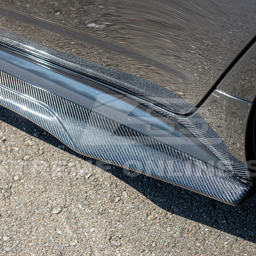 2003-08 Cadillac CTS-V | CARBON FIBER Package Front Lip Splitter & Side Skirts image 10