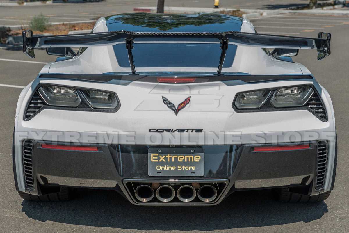 Corvette C7 DRY CARBON FIBER Replacement Rear Diffuser Vent image 8