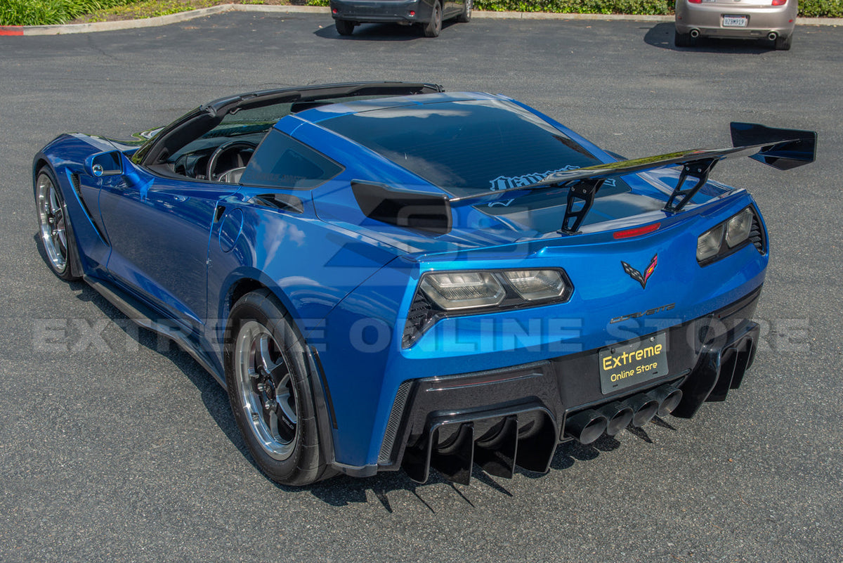 Corvette C7 Add On Rear Bumper Diffuser image 28