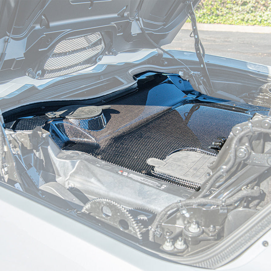 Corvette C8 HTC DRY Carbon Fiber Engine Bay Panel Cover image 1