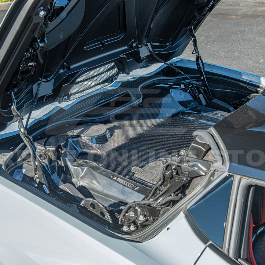 Corvette C8 HTC DRY Carbon Fiber Engine Bay Panel Cover image 10
