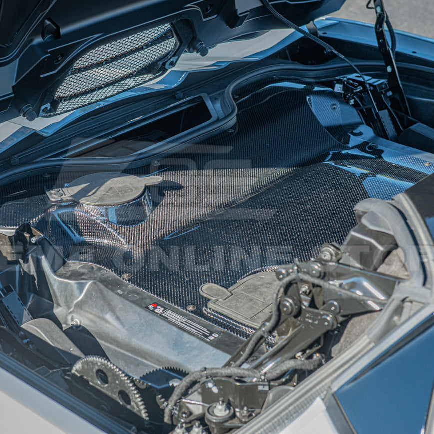 Corvette C8 HTC DRY Carbon Fiber Engine Bay Panel Cover image 11