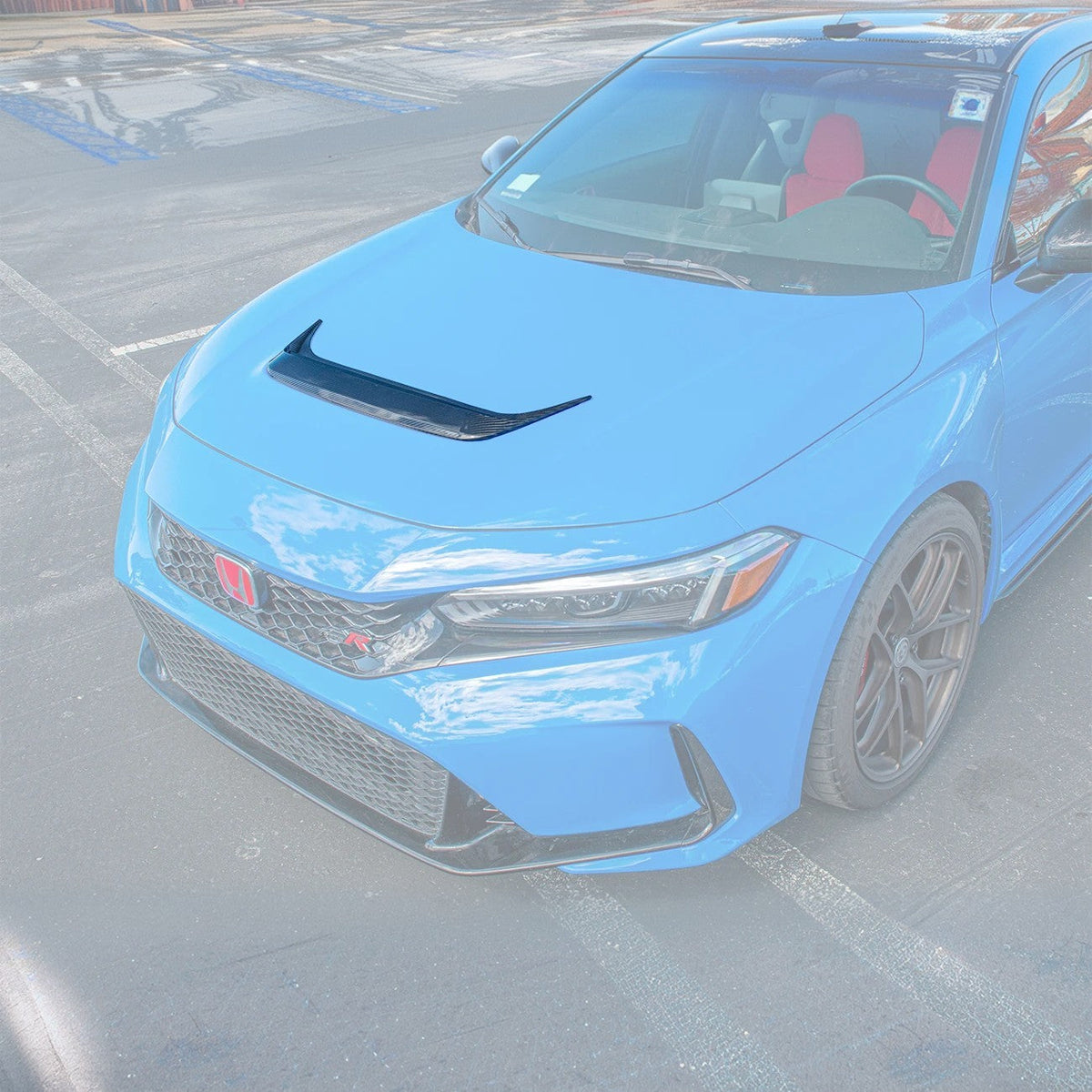 2023-Up Honda Civic Type-R Carbon Fiber Front Hood Vent Cover image 2