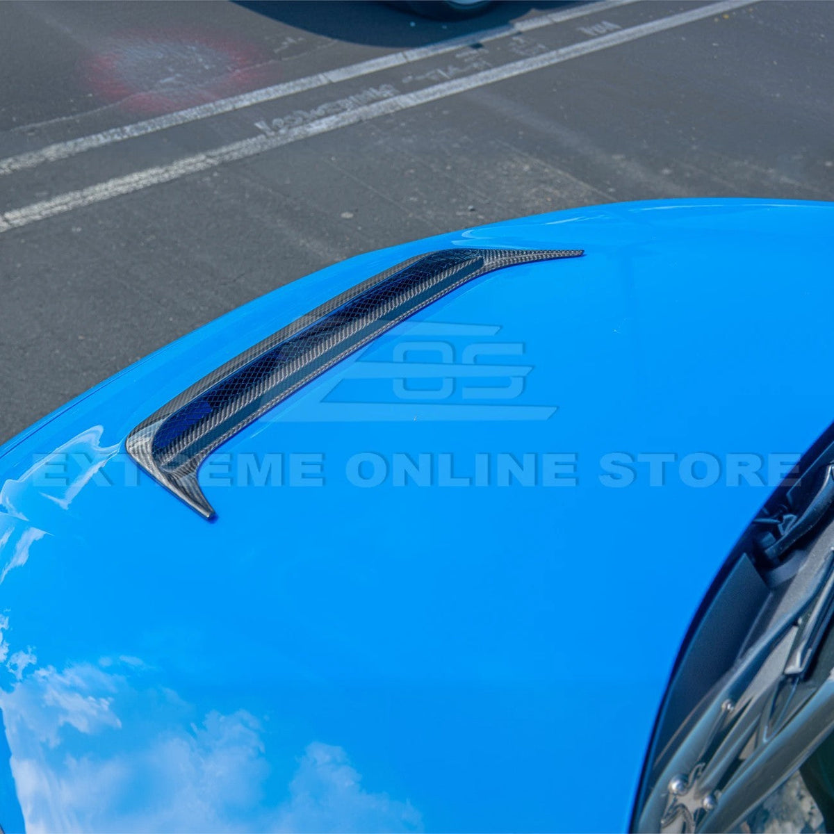 2023-Up Honda Civic Type-R Carbon Fiber Front Hood Vent Cover image 5
