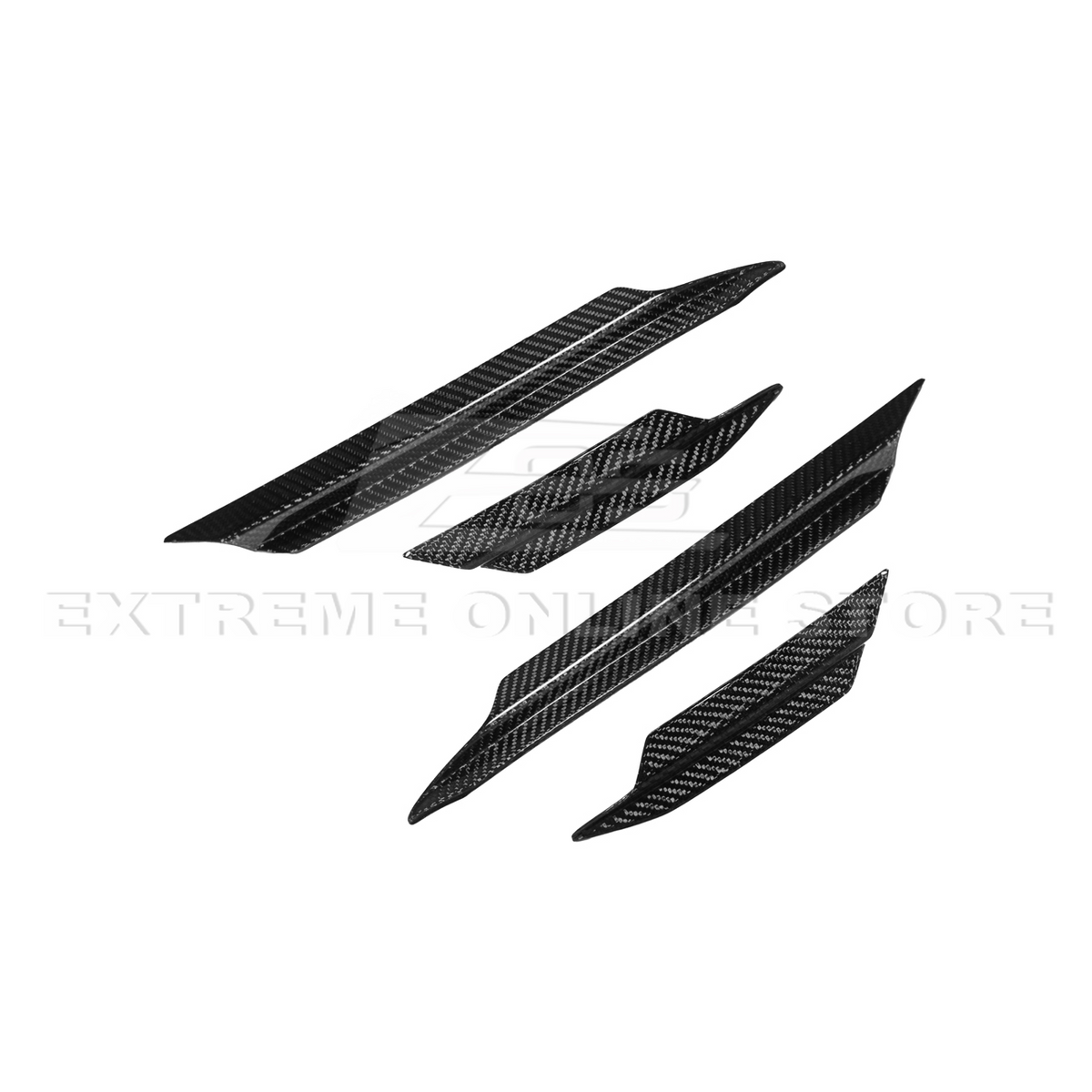 Corvette C8 DRY CARBON FIBER Side Canards Dive Plane image 15