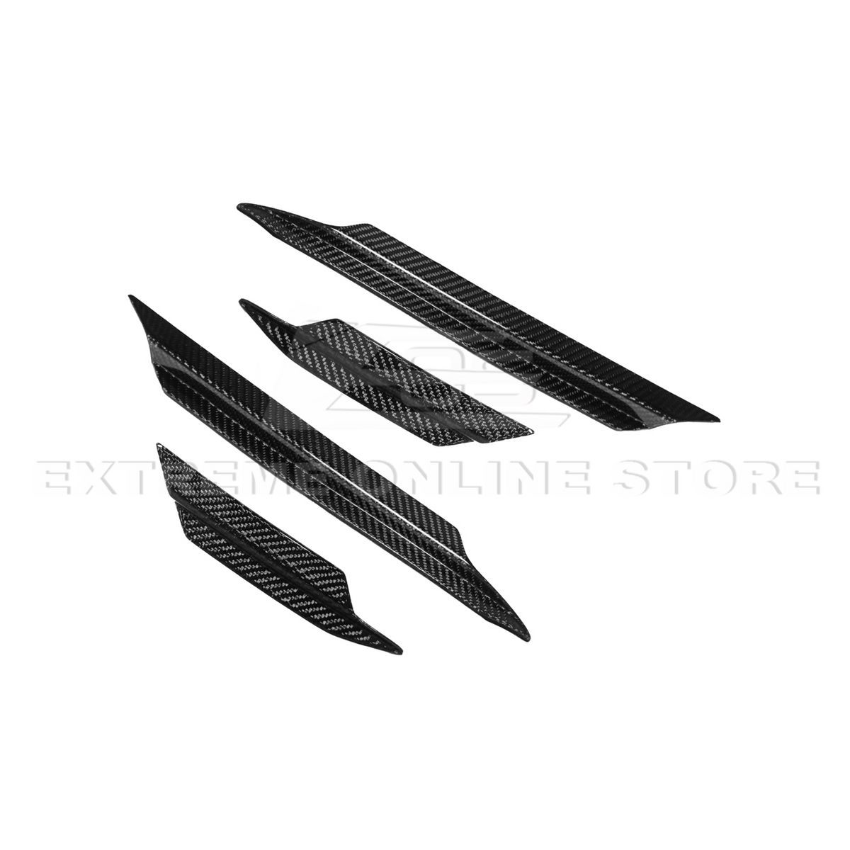 Corvette C8 DRY CARBON FIBER Side Canards Dive Plane image 13