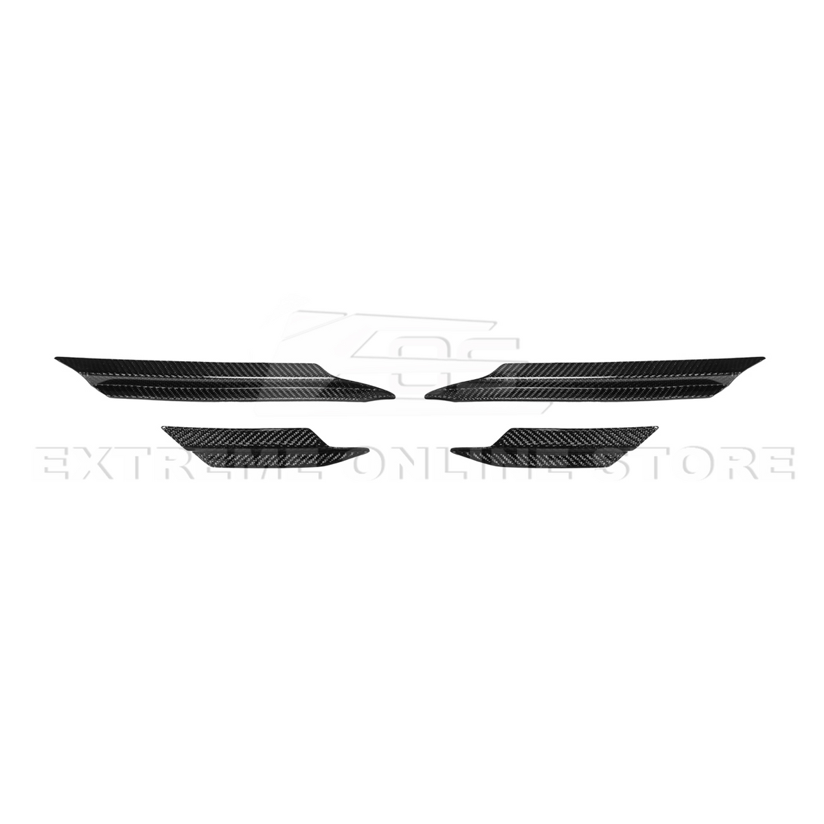 Corvette C8 DRY CARBON FIBER Side Canards Dive Plane image 14