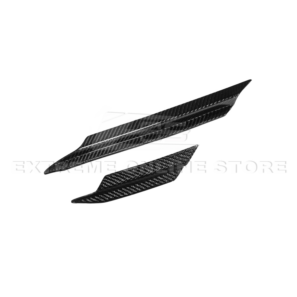 Corvette C8 DRY CARBON FIBER Side Canards Dive Plane image 17