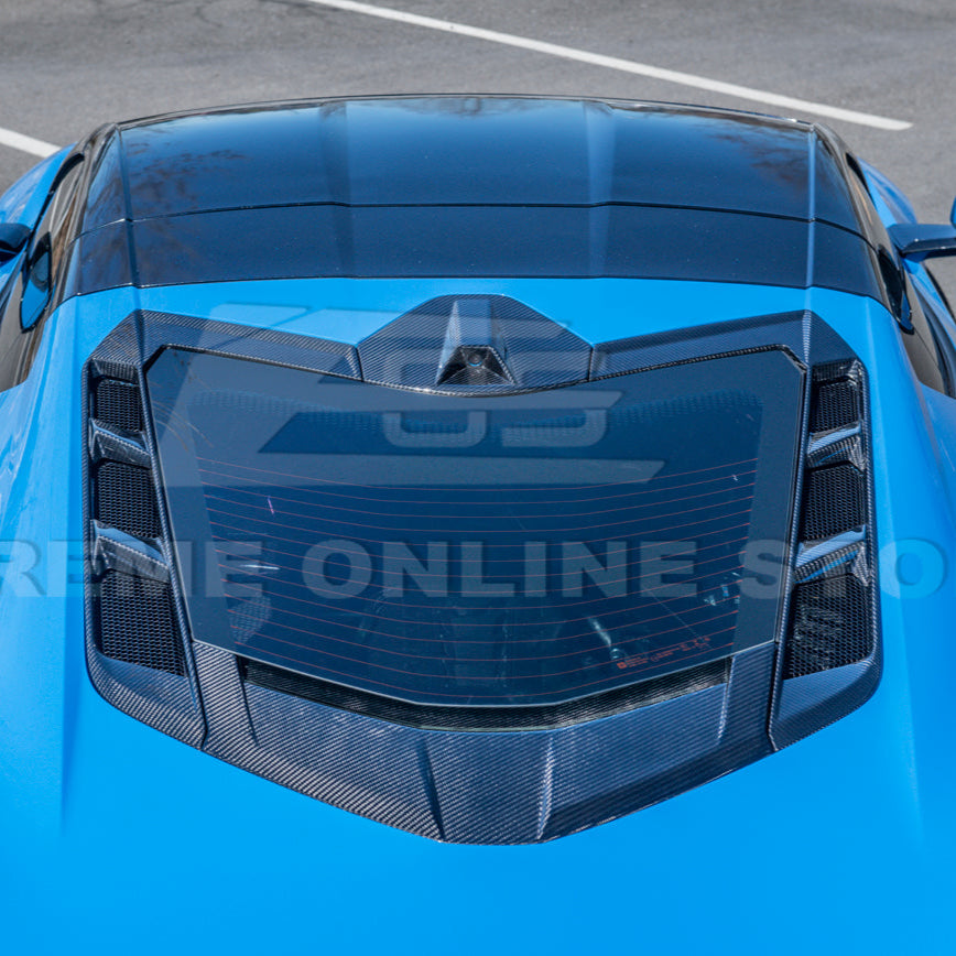 Chevrolet Corvette C8 Coupe DRY CARBON FIBER Rear Window Trim image 7