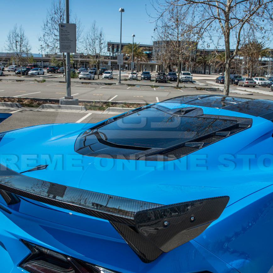 Chevrolet Corvette C8 Coupe DRY CARBON FIBER Rear Window Trim image 8