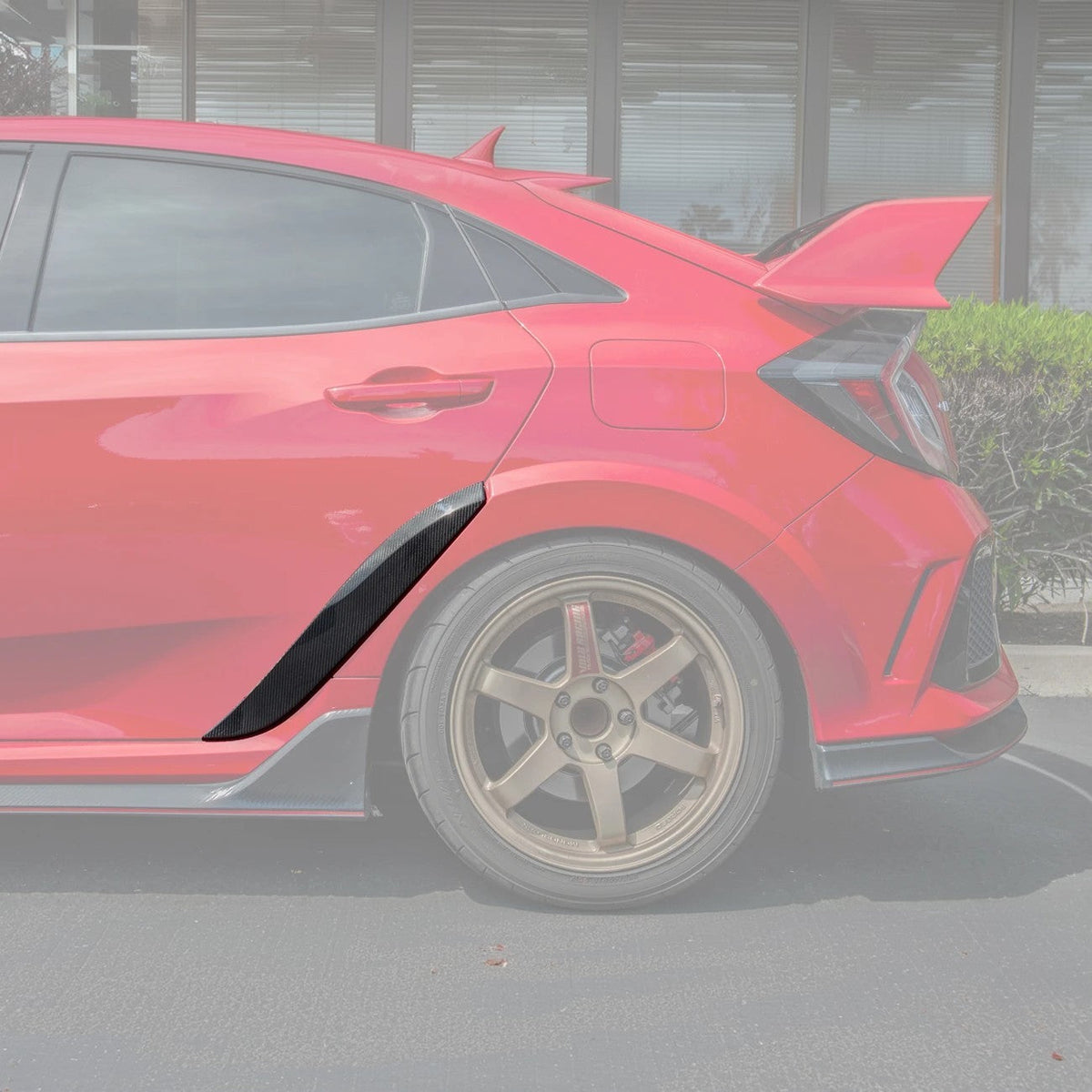 2017-21 Honda Civic Type-R VRS Rear Door Side Fender Trim Cover image 2