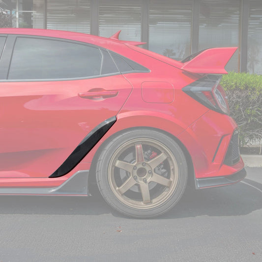 2017-21 Honda Civic Type-R VRS Rear Door Side Fender Trim Cover image 2
