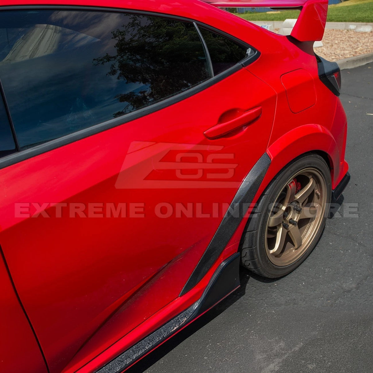 2017-21 Honda Civic Type-R VRS Rear Door Side Fender Trim Cover image 5