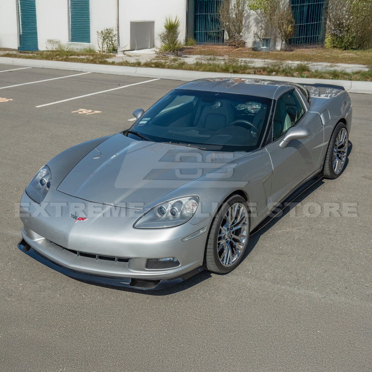 Corvette C6 Base | ZR1 Conversion Front Splitter Lip Side Skirts Rocker Panels image 3