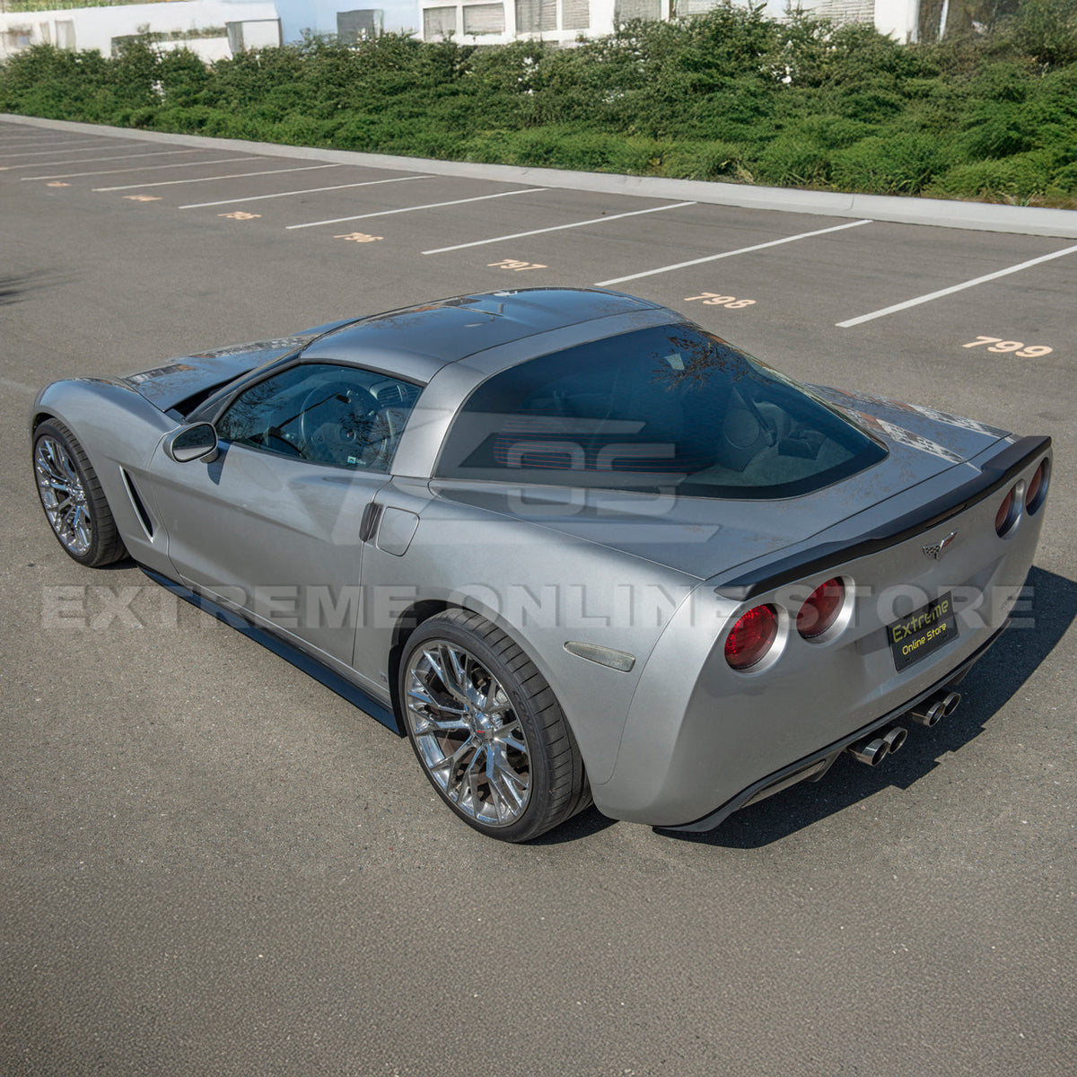 Corvette C6 Base | ZR1 Conversion Front Splitter Lip Side Skirts Rocker Panels image 6