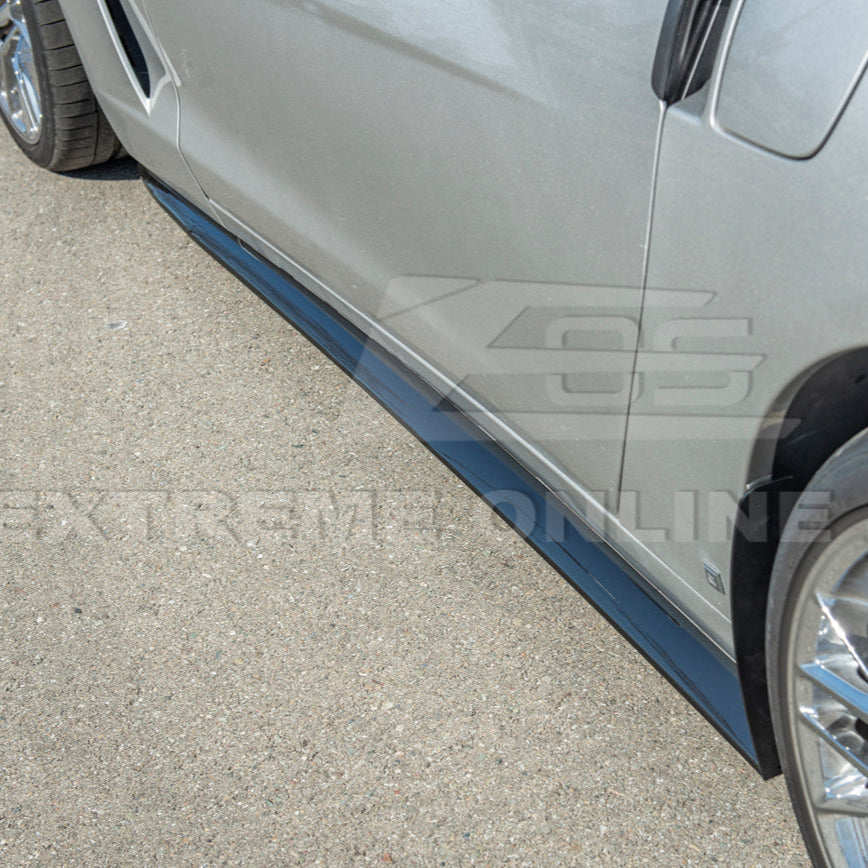 Corvette C6 Base | ZR1 Conversion Front Splitter Lip Side Skirts Rocker Panels image 11
