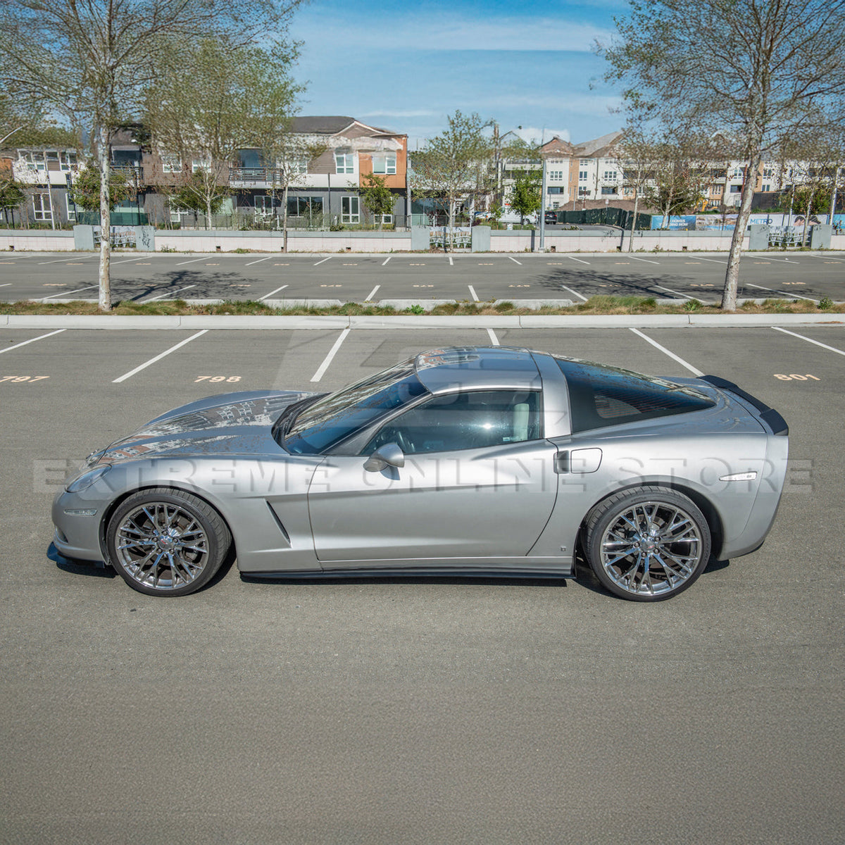 Corvette C6 Base | ZR1 Conversion Front Splitter Lip Side Skirts Rocker Panels image 5