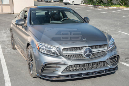 2019-Up Mercedes-Benz C-Class Carbon Fiber Front Splitter Lip image 13