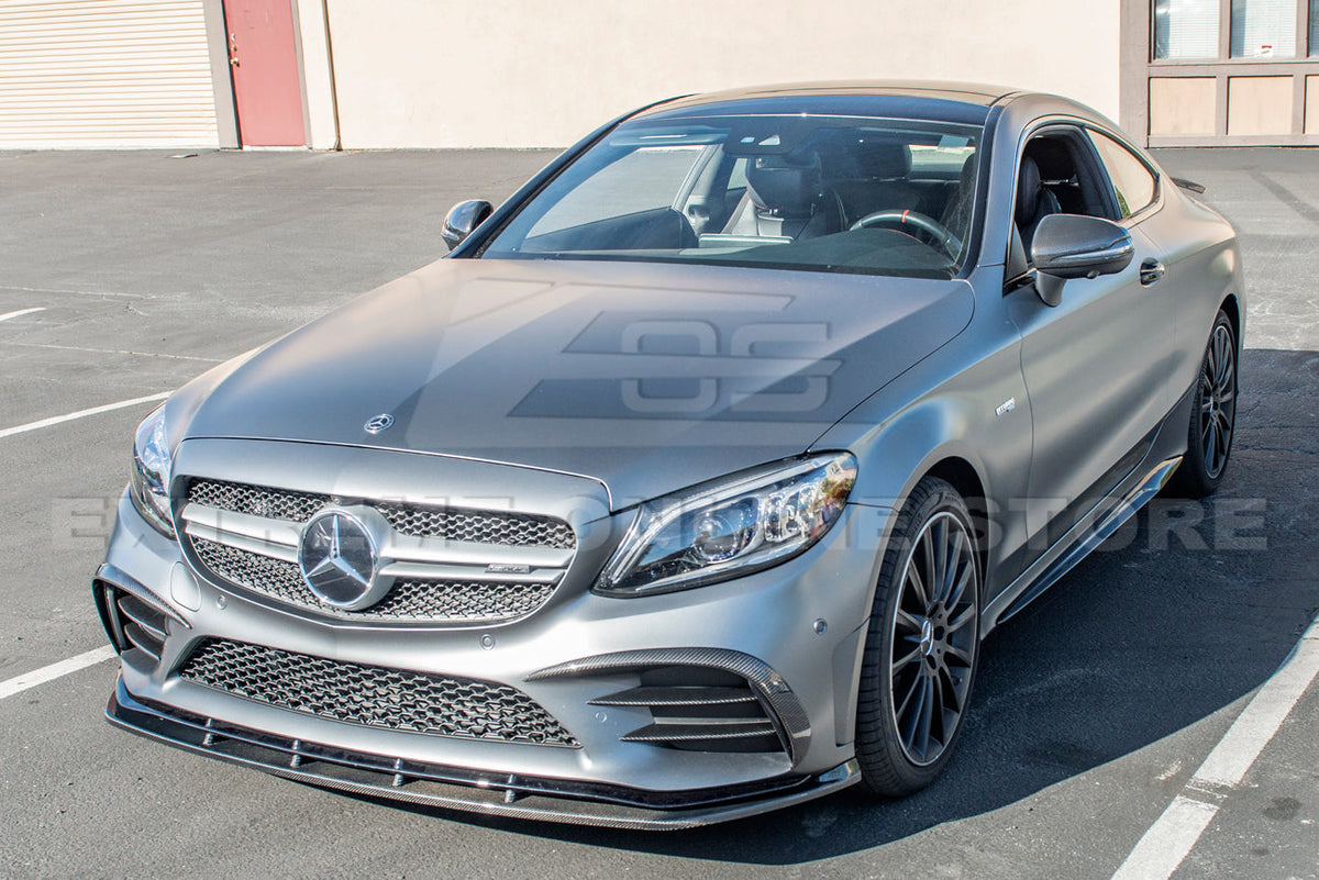 2019-Up Mercedes-Benz C-Class Carbon Fiber Front Splitter Lip image 14