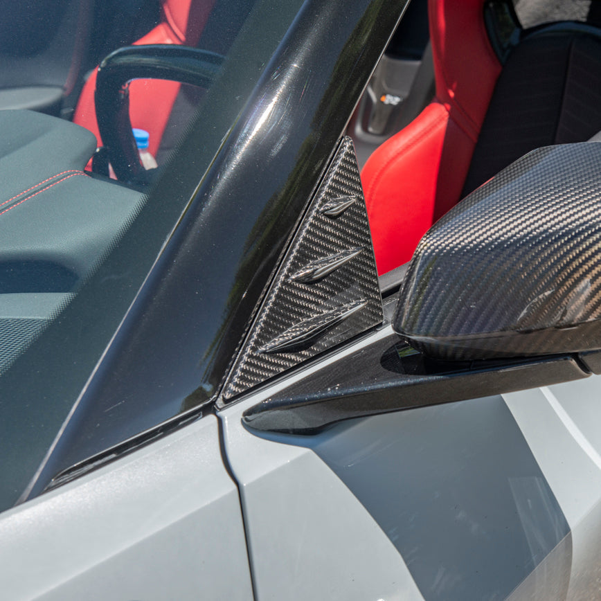 Chevrolet Corvette C8 DRY CARBON FIBER Anti Wind Buffeting Cover image 3