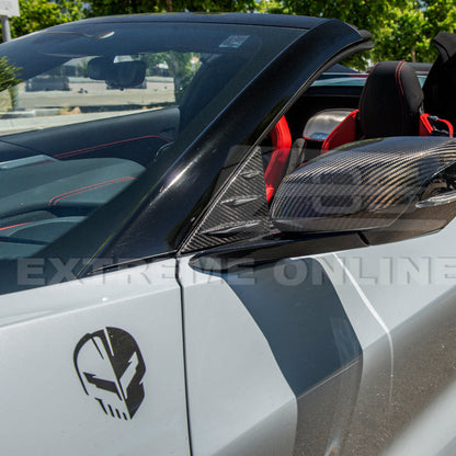 Chevrolet Corvette C8 DRY CARBON FIBER Anti Wind Buffeting Cover image 5