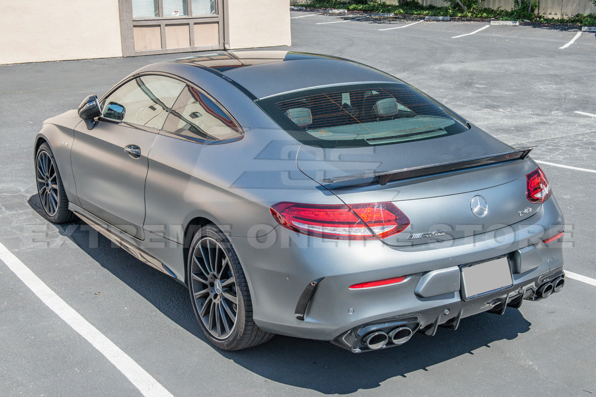 2019-Up Mercedes-Benz C-Class C205 Coupe Carbon Rear Spoiler image 9