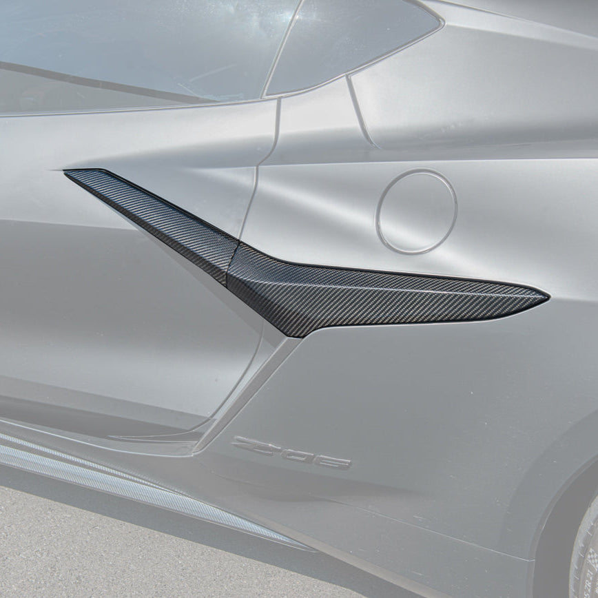 Corvette C8 Z06 DRY CARBON FIBER Replacement Side Door Garnish image 1