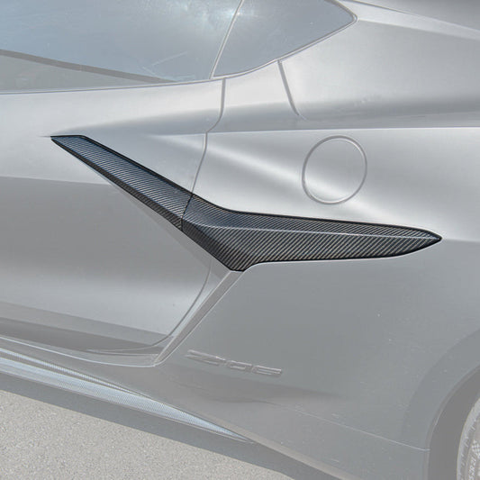 Corvette C8 Z06 DRY CARBON FIBER Replacement Side Door Garnish image 1