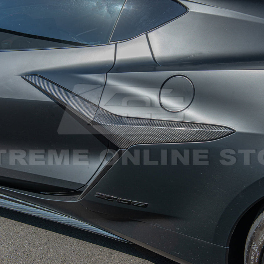 Corvette C8 Z06 DRY CARBON FIBER Replacement Side Door Garnish image 8