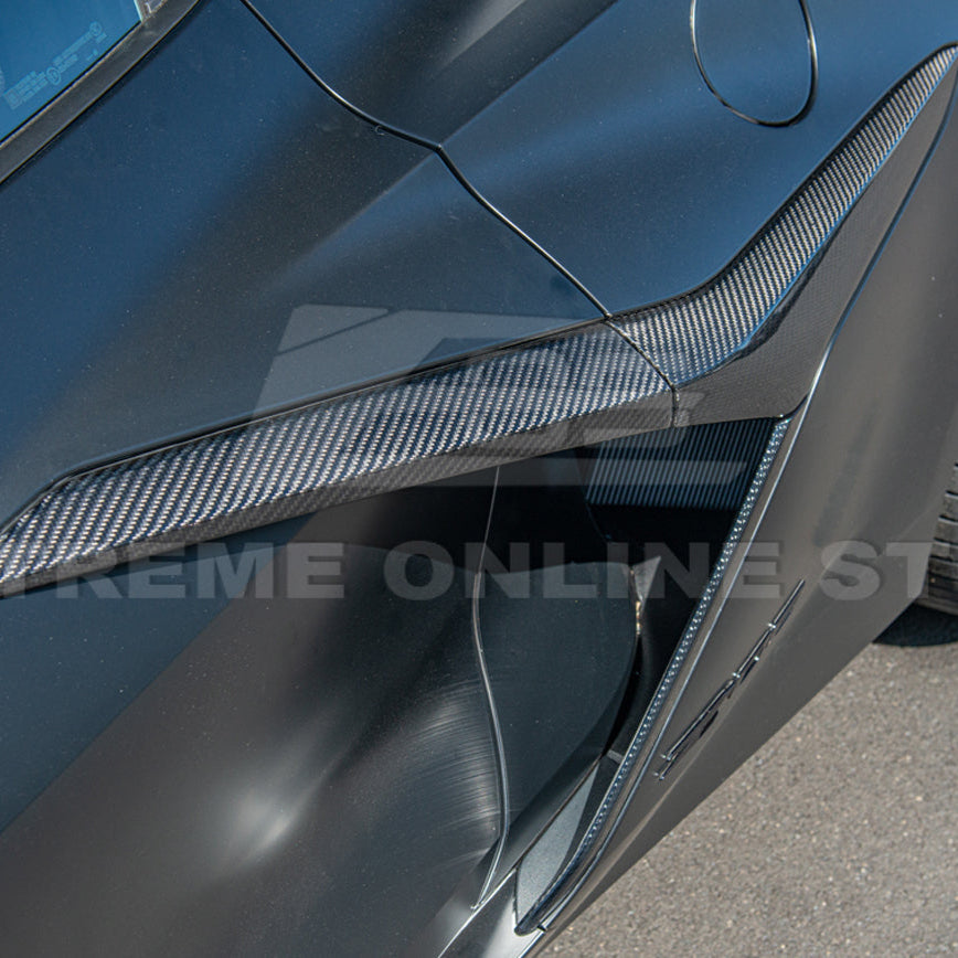 Corvette C8 Z06 DRY CARBON FIBER Replacement Side Door Garnish image 10