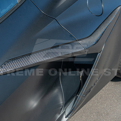 Corvette C8 Z06 DRY CARBON FIBER Replacement Side Door Garnish image 10