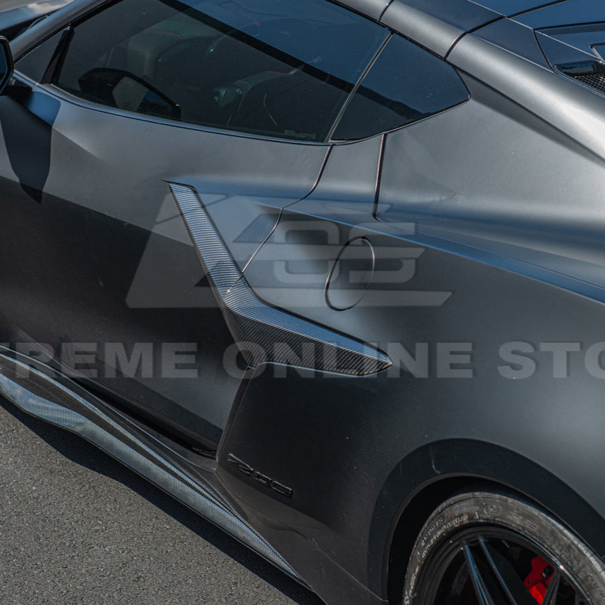 Corvette C8 Z06 DRY CARBON FIBER Replacement Side Door Garnish image 11