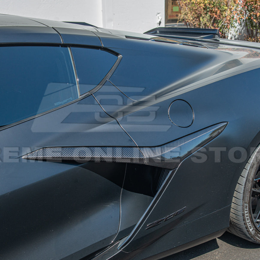 Corvette C8 Z06 DRY CARBON FIBER Replacement Side Door Garnish image 12
