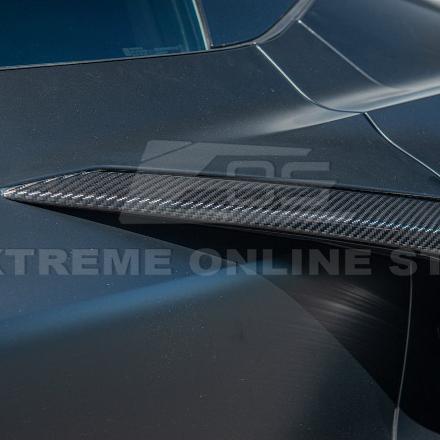 Corvette C8 Z06 DRY CARBON FIBER Replacement Side Door Garnish image 13