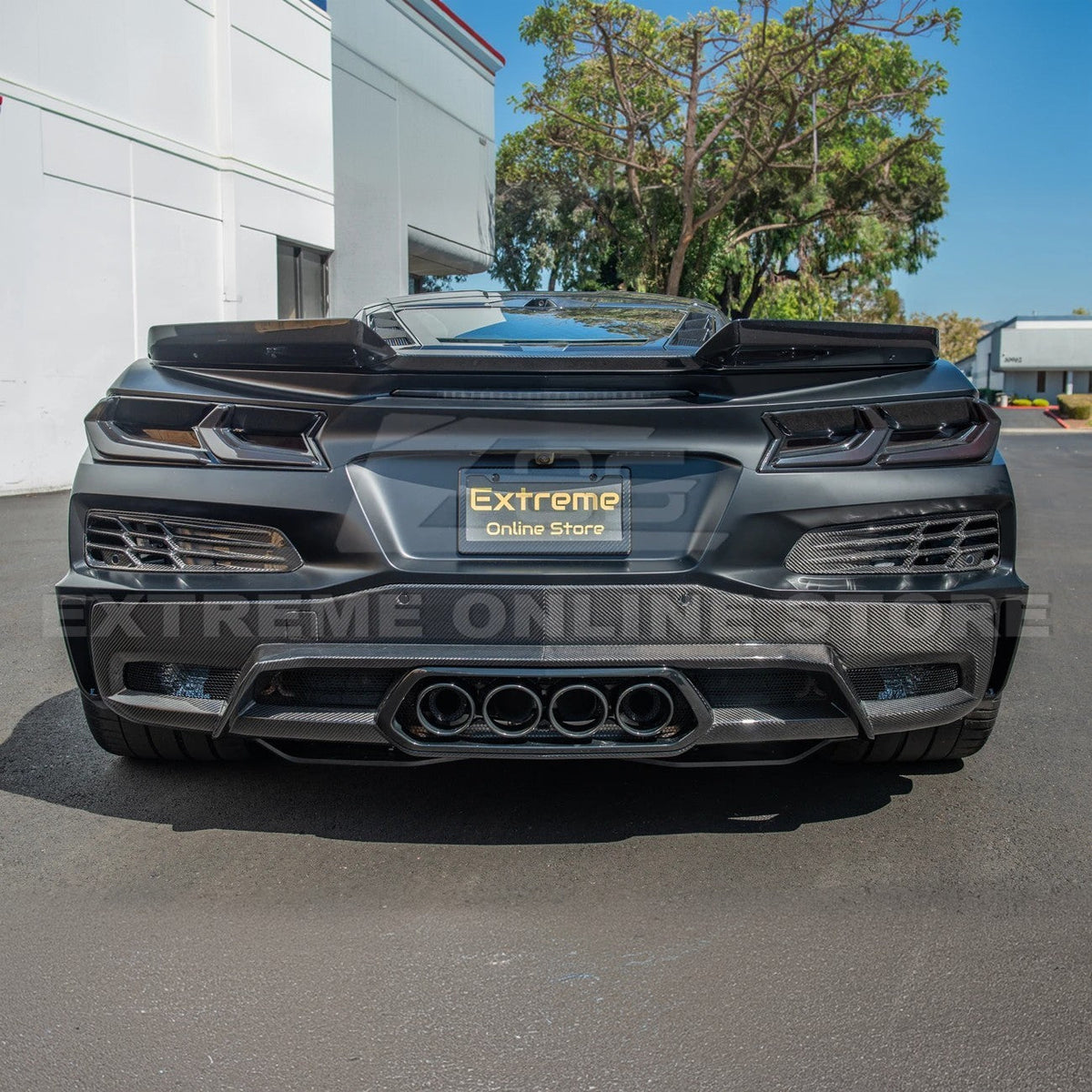 Corvette C8 Z06 / E-Ray Dry Carbon Fiber Rear Diffuser - view 4