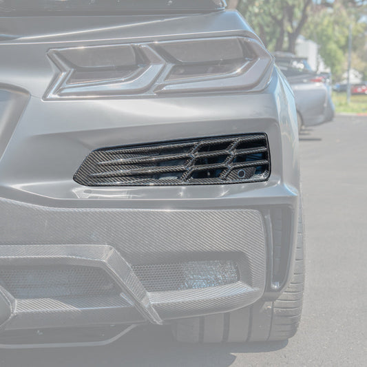 Chevrolet Corvette C8 Z06 / E-Ray Dry Carbon Fiber Rear Bumper Vent
