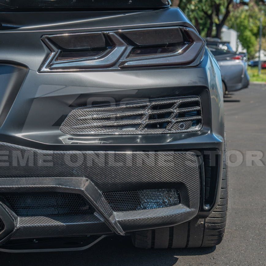 Chevrolet Corvette C8 Z06 DRY CARBON FIBER Rear Bumper Vent image 10