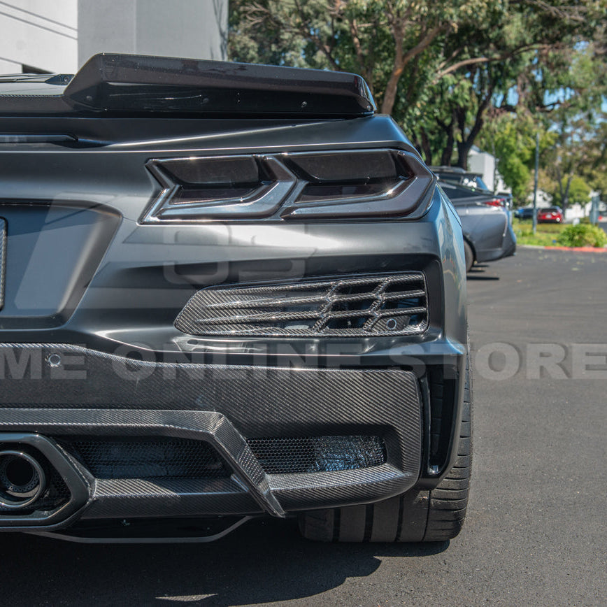 Chevrolet Corvette C8 Z06 DRY CARBON FIBER Rear Bumper Vent image 9