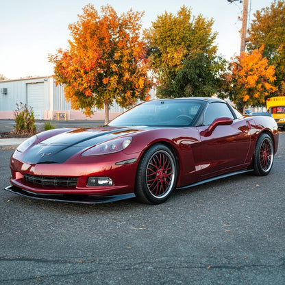 Corvette C6 Base Model Extended Front Splitter Lip Side Skirts Rocker Panels image 26