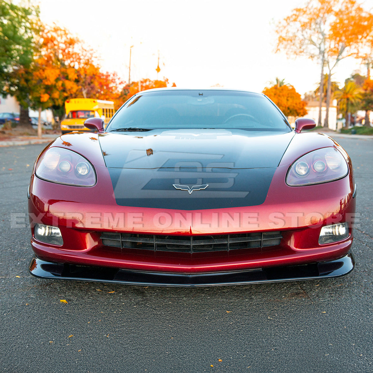 Corvette C6 Base Model Extended Front Splitter Lip Side Skirts Rocker Panels image 29
