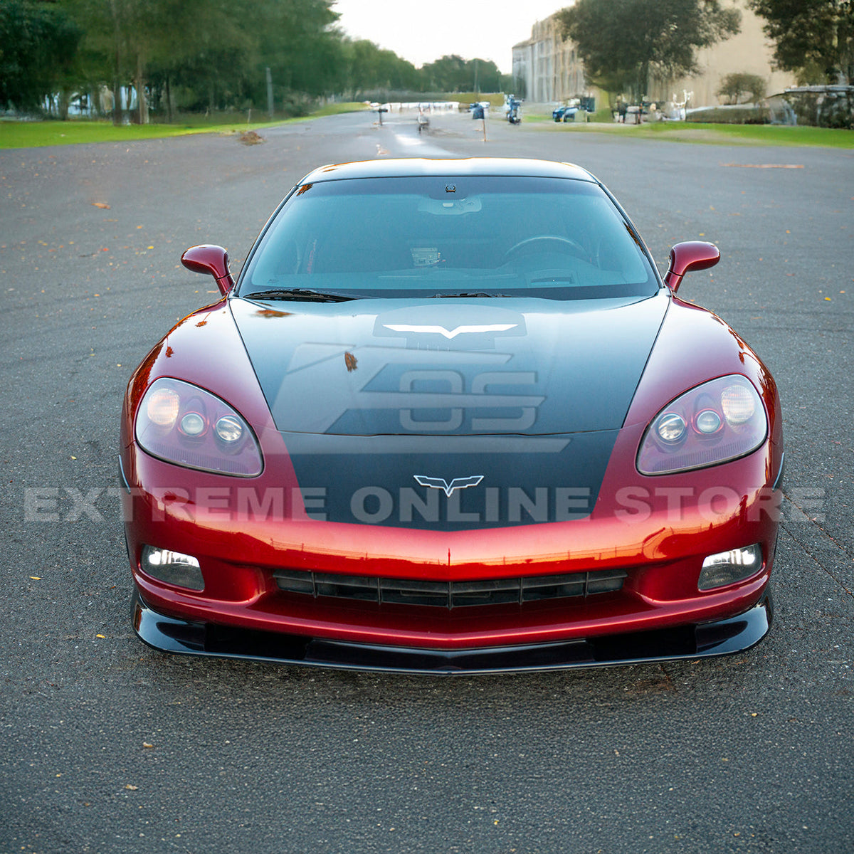 Corvette C6 Base Model Extended Front Splitter Lip Side Skirts Rocker Panels image 30