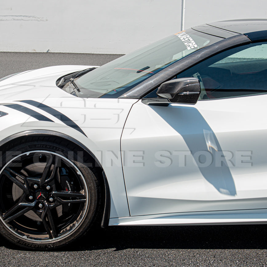 Corvette C8 DRY CARBON FIBER Lower Mirror Covers image 4