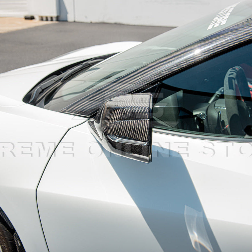 Corvette C8 DRY CARBON FIBER Lower Mirror Covers image 5